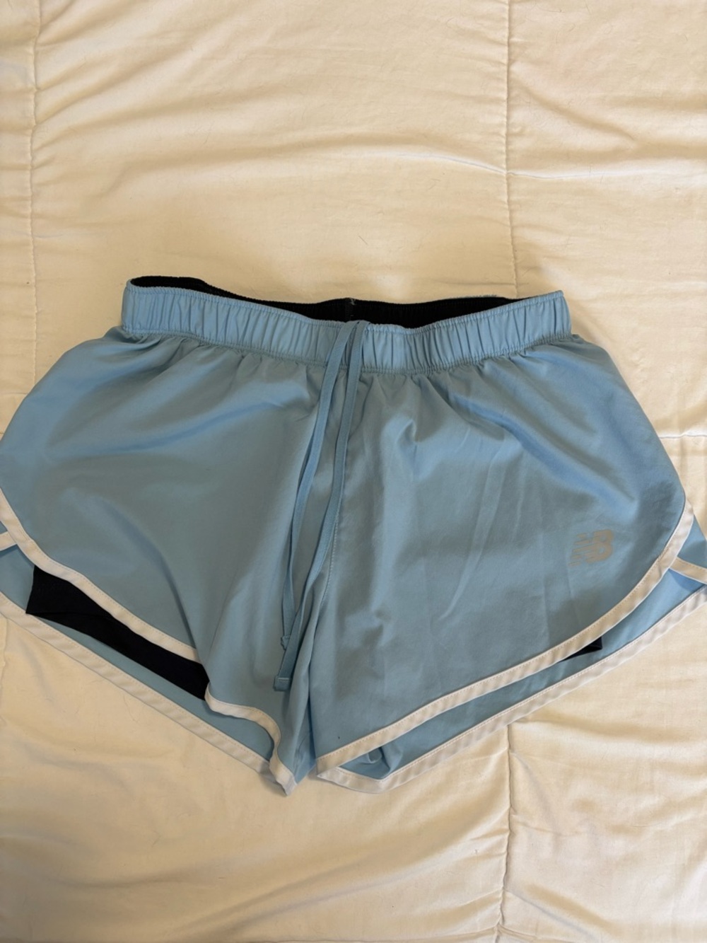 Light blue gym shorts